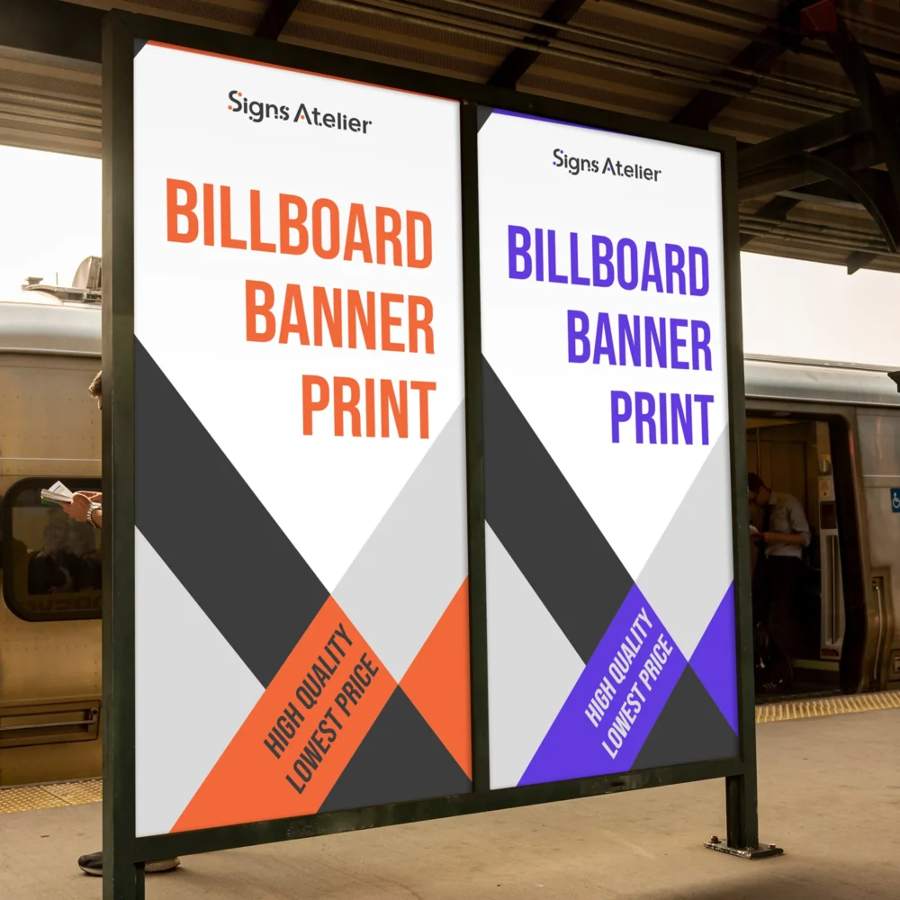 An outdoor image of Custom billboard banners.