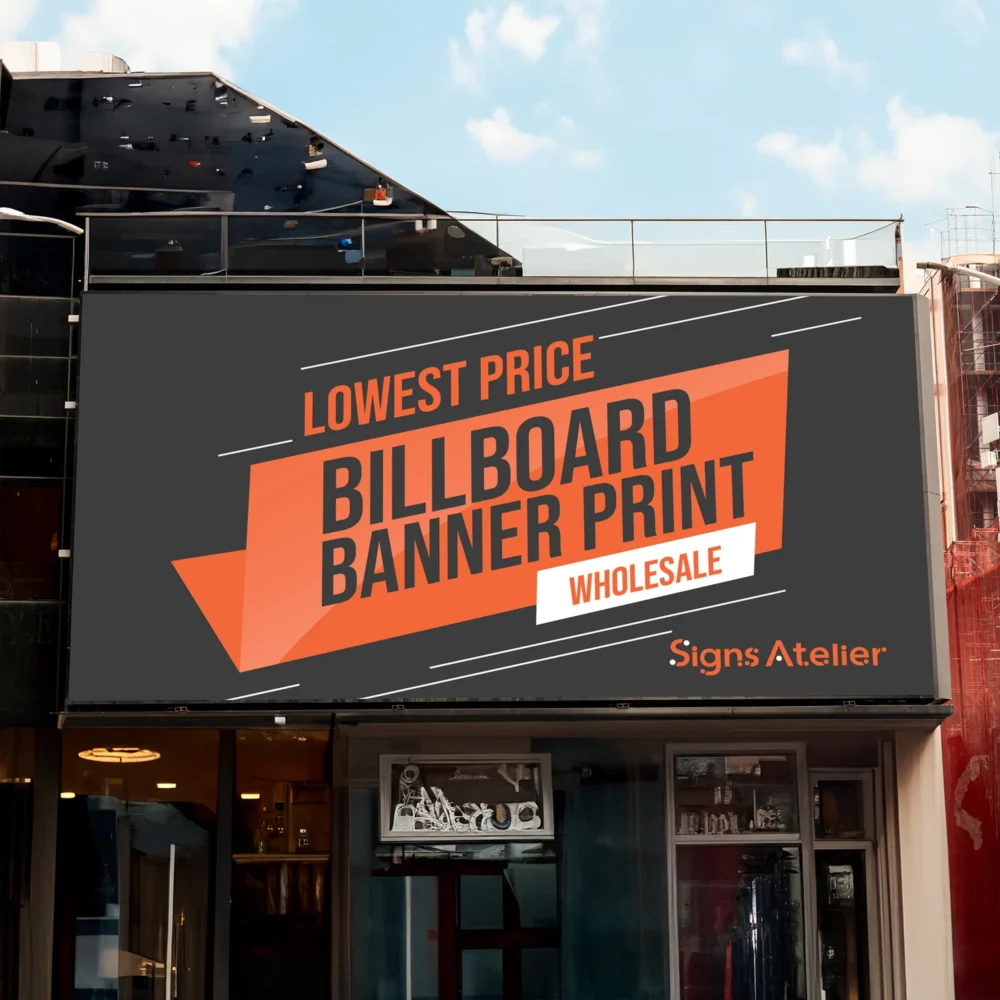 An outdoor image of Custom billboard banners.