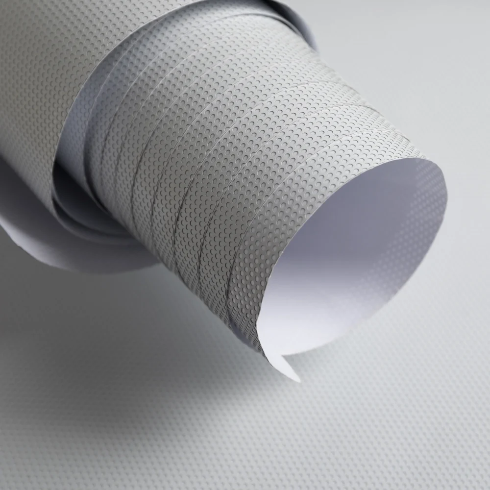 Close-up photo of One way vision vinyl print roll