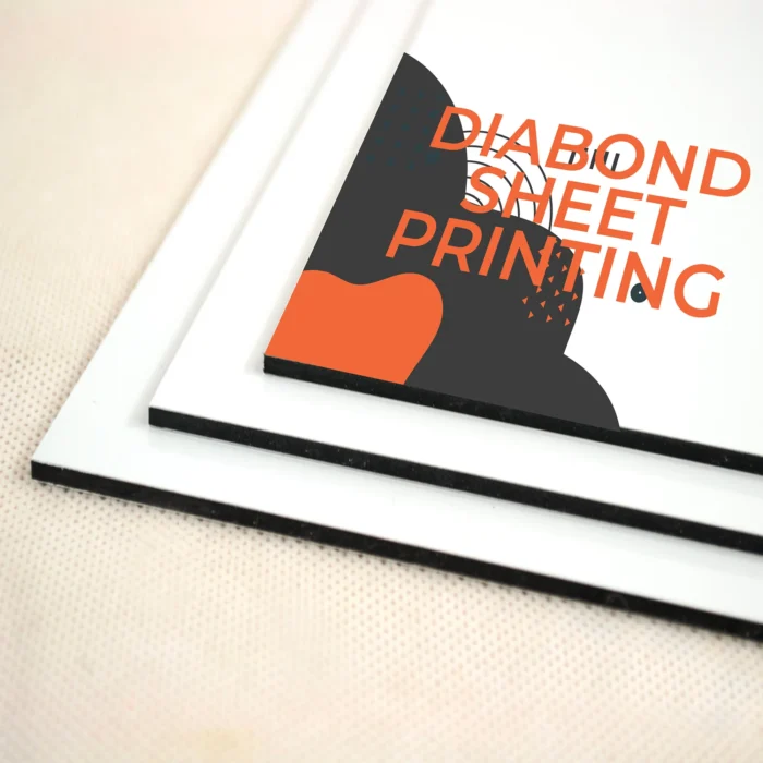 Diabond Aluminum Printing close up photo.