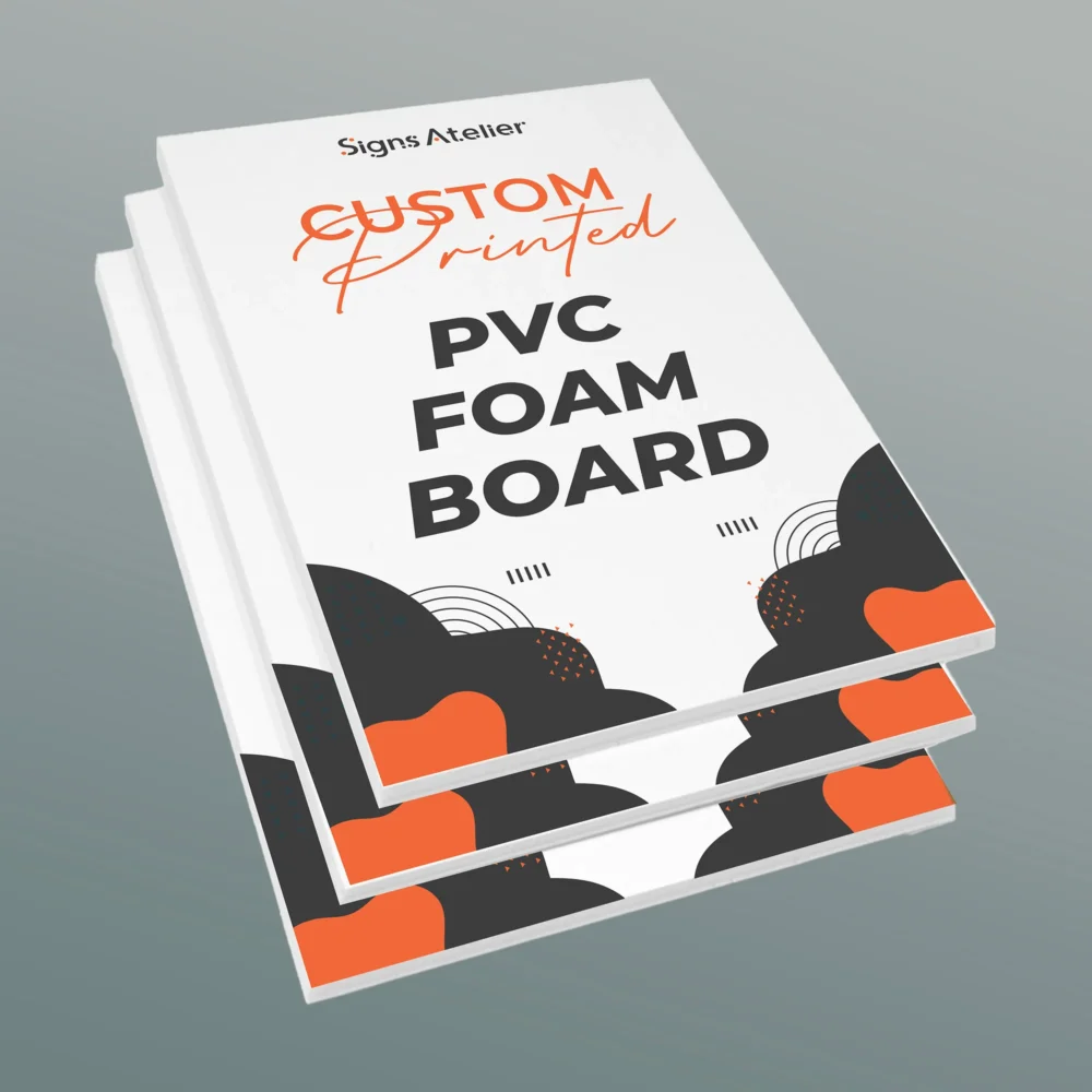 custom designed PVC Foam Board Printing showing thickness