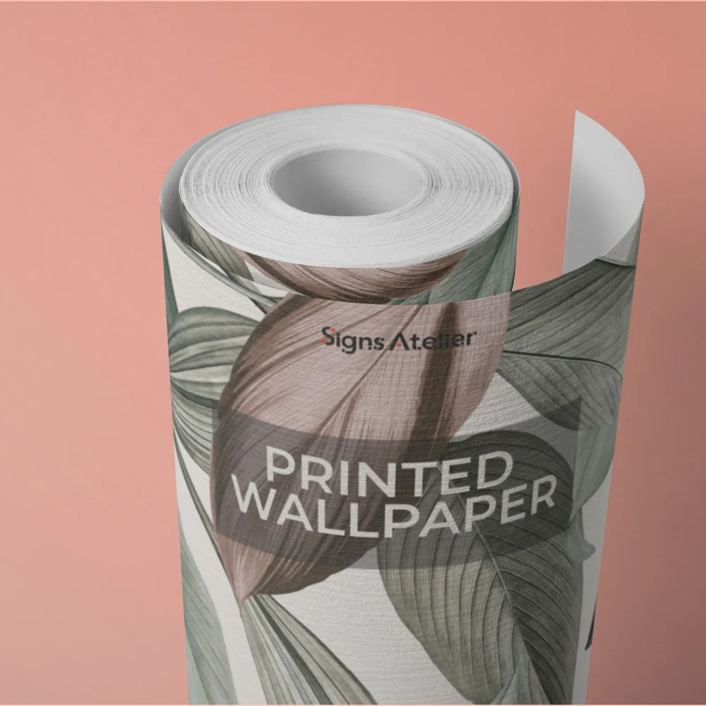 a photo of a roll of specially designed printed Custom Wall Paper Printing.