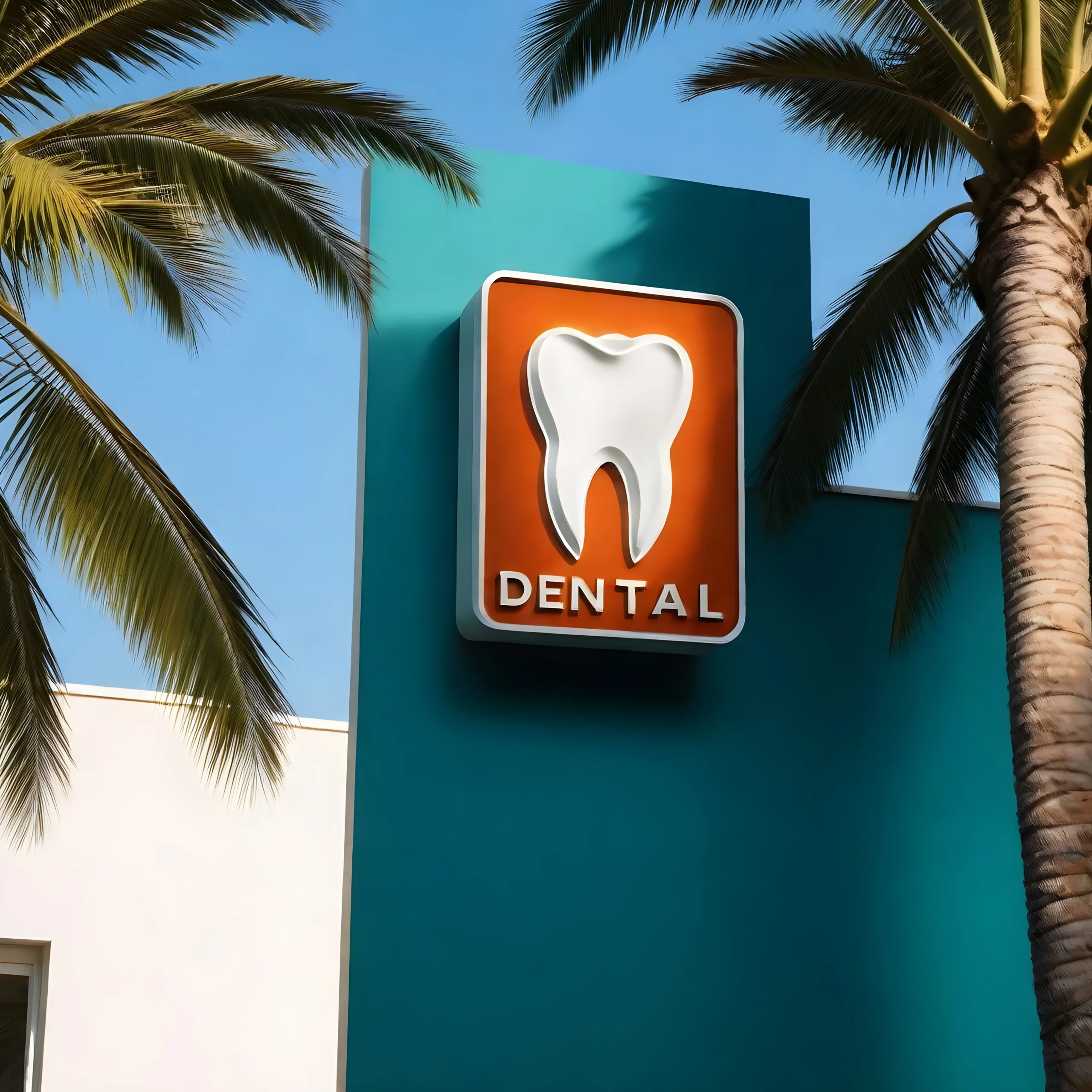 a dental logo sign placed on the street by a dentist's office in 6 business signs Ideas for Dentist blog