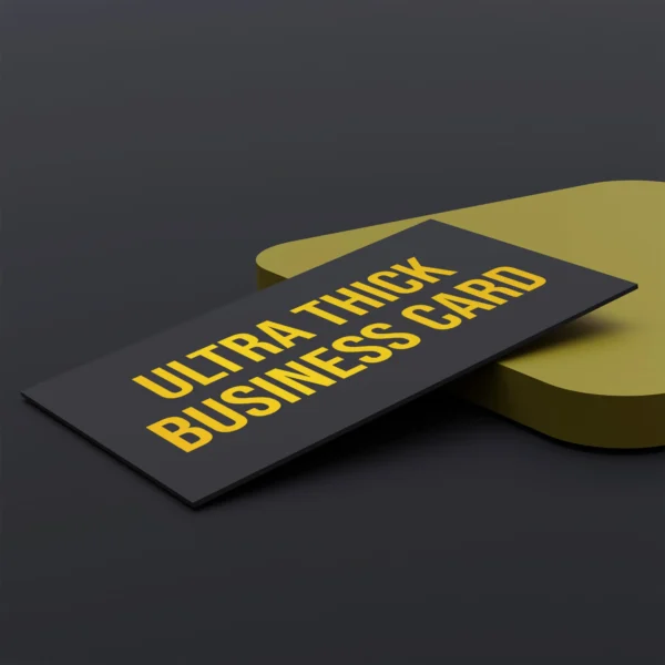 A colorful image of the Ultra Thick Business Cards product.