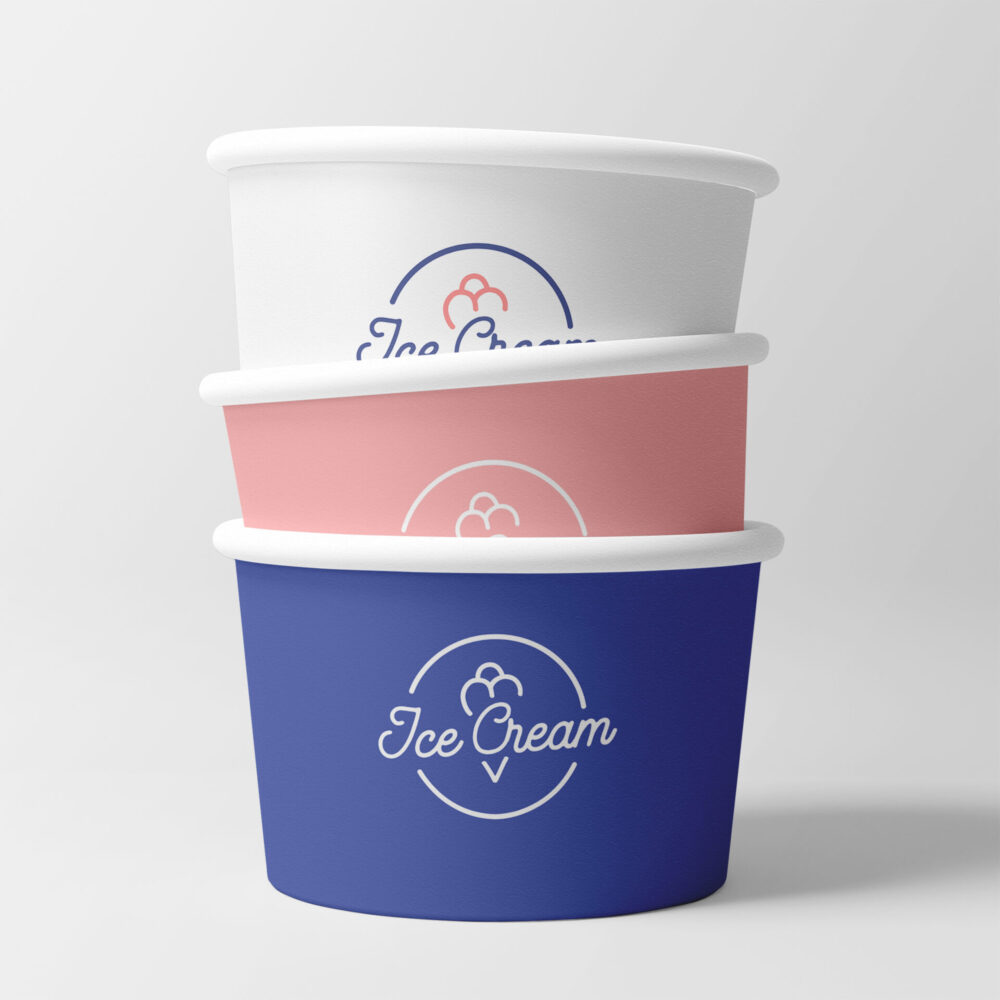 Logo printed image of Custom Ice Cream Cup products.