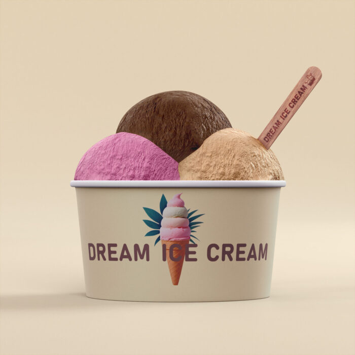 Logo printed image of Custom Ice Cream Cup products.