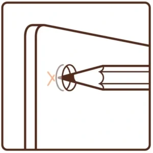 How to install an acrylic sign includes a drawing showing how to place the acrylic sign on the wall and mark the location of the holes.