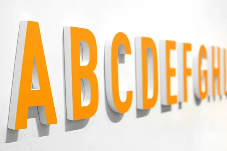 How to install dimensional signs content created with orange letters sign photo letter a to z