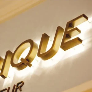 Signboard called floating channel letters